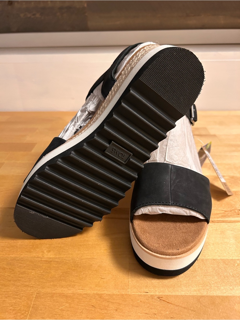 TOMS Diana Wedge Sandals - Platform Espadrille Sandals with Buckle - Picture 5 of 5